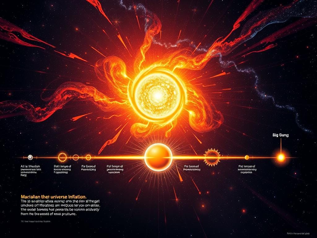 Artistic representation of the Big Bang showing expansion from singularity