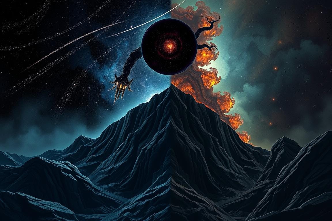 Philosophical representation of different aspects of darkness in Greek mythology through Erebus and Tartarus