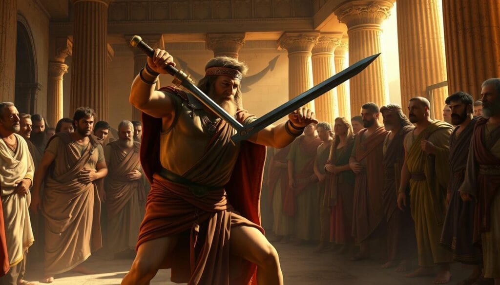 Alexander cutting the Gordian Knot