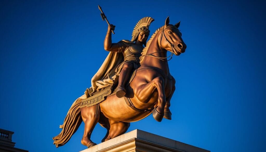 Statue of Alexander the Great on horseback