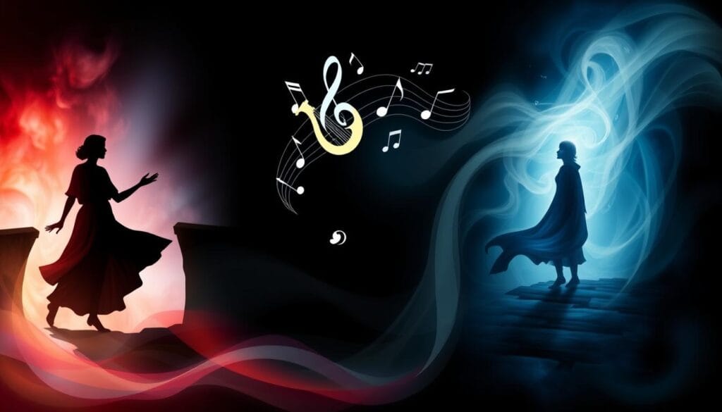 Symbolic representation of the themes in Orpheus and Eurydice myth
